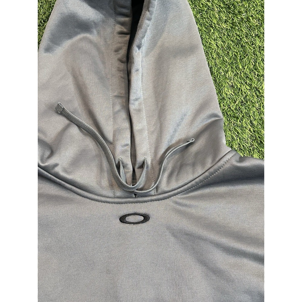 Oakley‎ Hoodie Mens Large Gray Hooded Pullover Surfer Streetwear Comfy - Picture 4 of 16